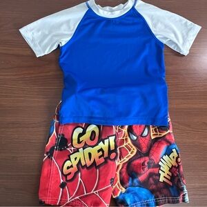 Boys 2 Piece Bathing Suit Spider Man Size 24M/2T